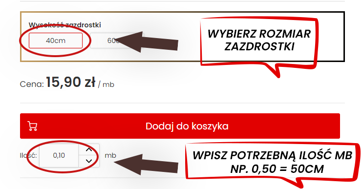 jak zamówić zazdrostki