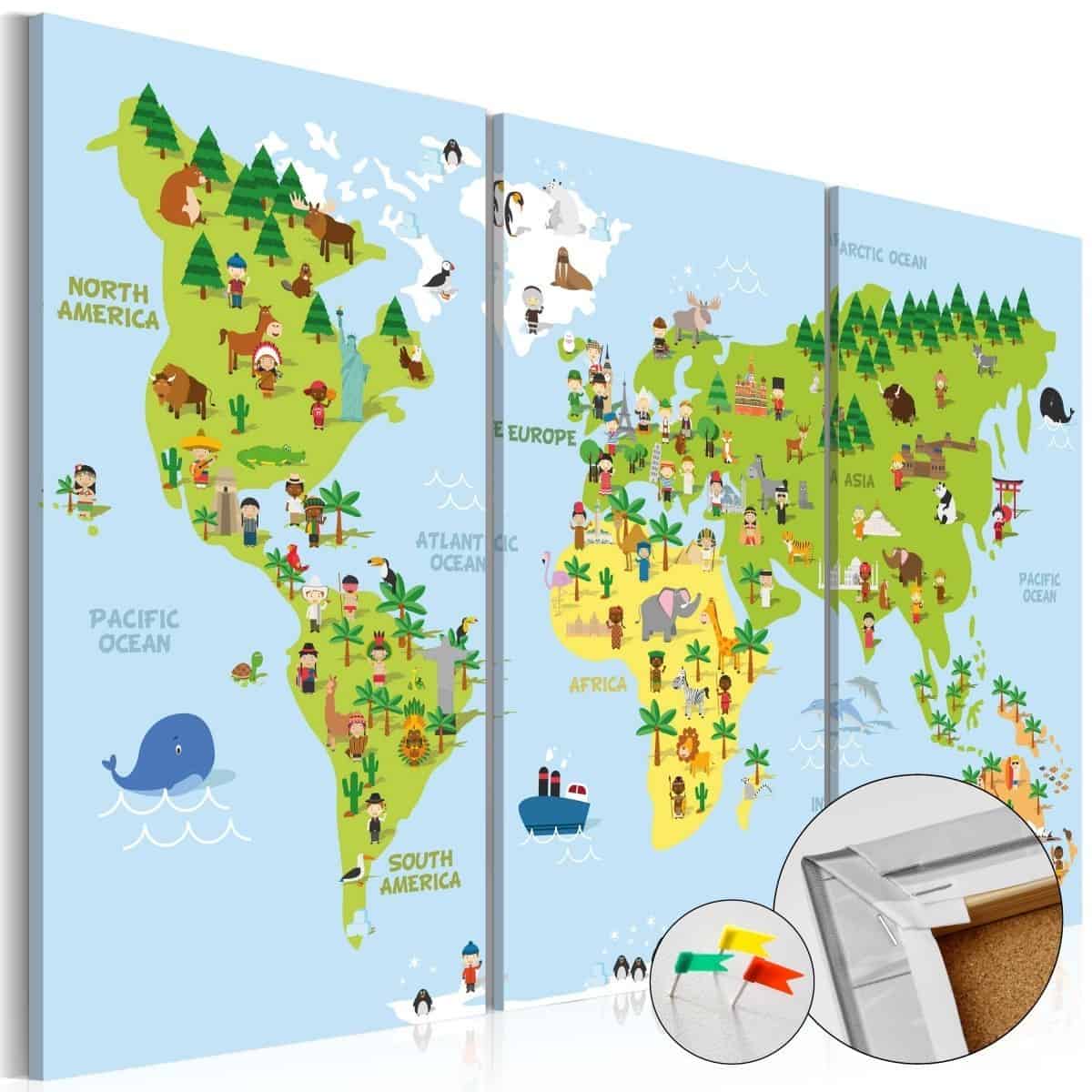 mapa świata dla dzieci