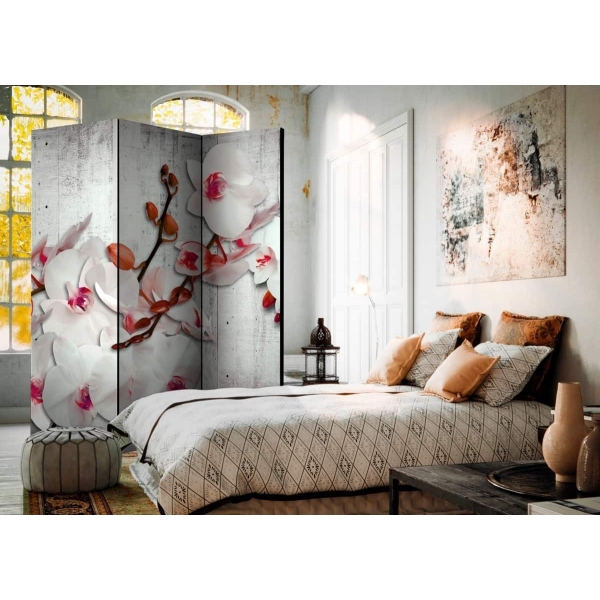 parawan 3 częściowy dekoracyjny orchidea