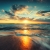 Fototapeta Zachód Słońca Plaża Morze na wymiar kolekcja PRESTIGE