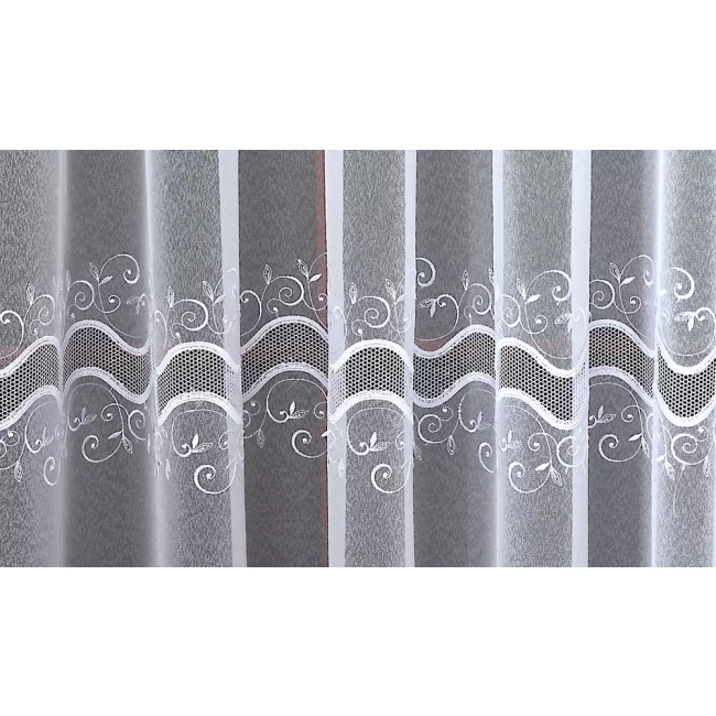 Firana na wymiar Gipiura bez prasowania - Firana NATALIA - Dwa pasy gipiury