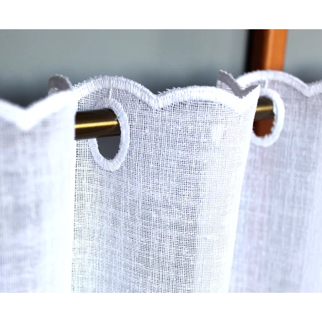 zazdrostka do kuchni - gipiurowa z haftem na okno panelowa CELINA