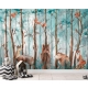 Fototapeta do pokoju dziecka las zwierzaczki PRESTIGE