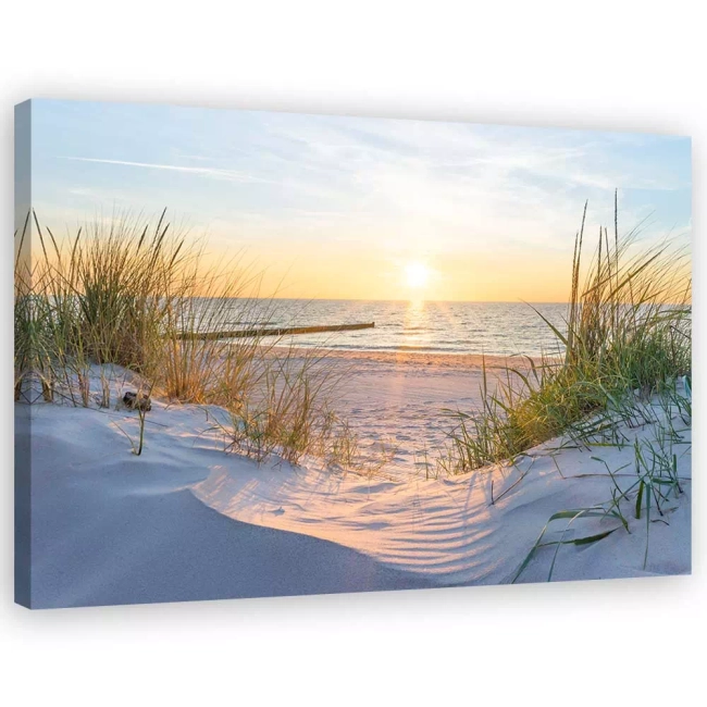 Obraz na płótnie Plaża Zachodzące Słońce - NA WYMIAR