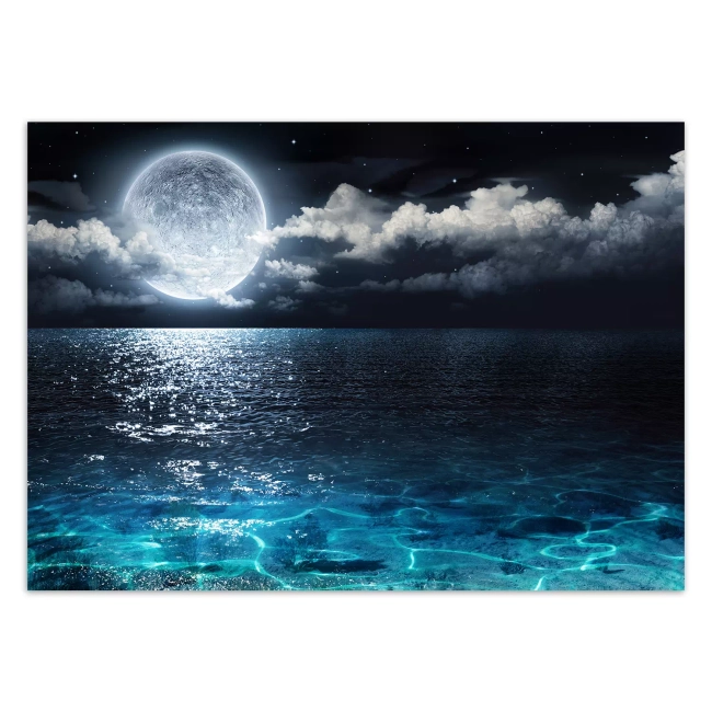 Fototapeta na wymiar do sypialni księżyc noc niebieska laguna PRESTIGE