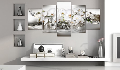 Obraz na płótnie – Ikebana ze storczykami