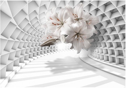 Fototapeta – Kwiaty w tunelu