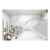 Fototapeta - Biały korytarz i złote diamenty diamentowy korytarz