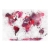 Fototapeta - Mapa świata: czerwone akwarele