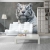 Fototapeta - Biały Tygrys na szarym tle