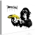Obraz - Banksy: Małpa z bananem (1-częściowy) szeroki OBRAZ NA PŁÓTNIE WŁOSKIM
