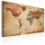 Obraz - Mapa świata: Brązowa elegancja OBRAZ NA PŁÓTNIE WŁOSKIM