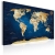 Obraz - Mapa świata: Granatowa głębia OBRAZ NA PŁÓTNIE WŁOSKIM