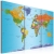 Obraz - Mapa świata: Kolorowa nuta OBRAZ NA PŁÓTNIE WŁOSKIM