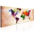 Obraz - Mapa świata: Kolorowa włóczęga OBRAZ NA PŁÓTNIE WŁOSKIM