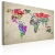 Obraz - Mapa świata: Światowe tournée (EN) OBRAZ NA PŁÓTNIE WŁOSKIM