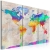 Obraz - Mapa świata: Tęczowy gradient OBRAZ NA PŁÓTNIE WŁOSKIM