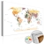 Obraz na korku - Mapa świata kolorowe kontynenty