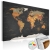 Obraz na korku - Mapa świata kontynenty na ścianę