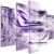 Obraz - Podwodna harfa (5-częściowy) szeroki fioletowy OBRAZ NA PŁÓTNIE WŁOSKIM