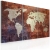 Obraz - Rdzawa mapa świata - tryptyk OBRAZ NA PŁÓTNIE WŁOSKIM