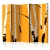 Parawan 5-częściowy - Birches on the orange background [Room Dividers]