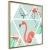 Plakat - Tropikalna mozaika z flamingami (kwadratowy)
