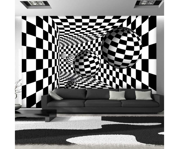 Fototapeta - Czarno-biały korytarz