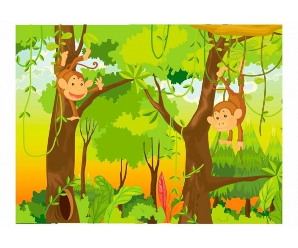 Fototapeta -małpki na drzewie