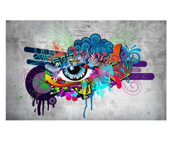 Fototapeta - Młodzieżowa Graffiti eye
