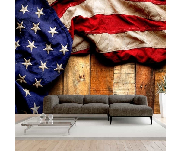 Fototapeta samoprzylepna - amerykańska flaga deski