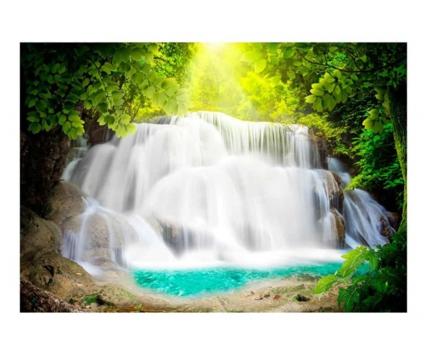 Fototapeta samoprzylepna - zielony wodospad natura woda