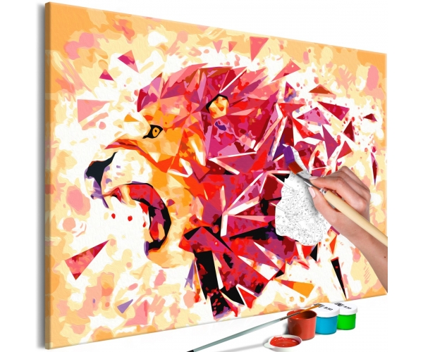 Obraz do samodzielnego malowania - Abstrakcyjny lew