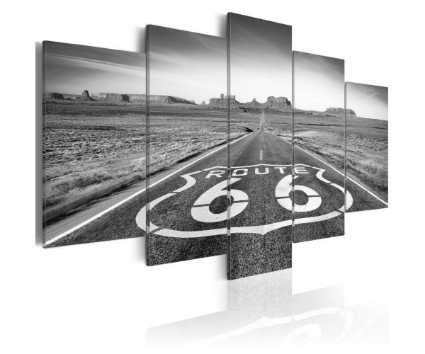 Obraz - Droga 66 - czarno-biała
