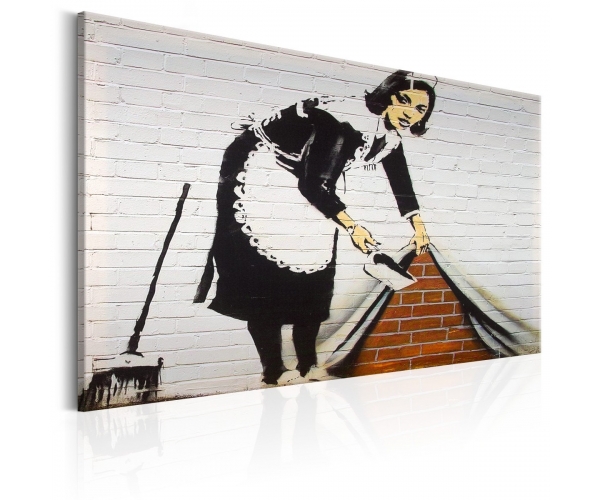 Obraz - Maid in London by Banksy OBRAZ NA PŁÓTNIE WŁOSKIM