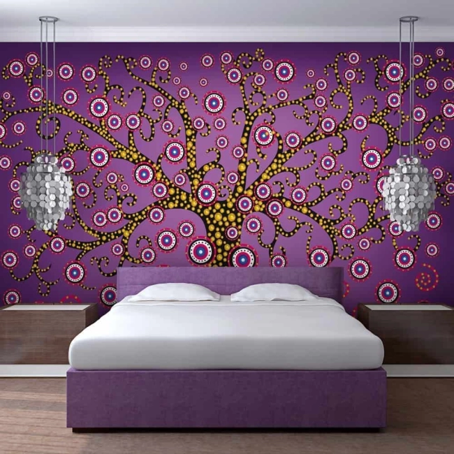 Fototapeta fioletowa abstrakcja drzewo