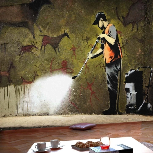 Fototapeta - Banksy -człowiek i malarstwo