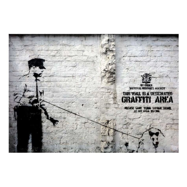 Fototapeta - Banksy- Grafitti na murze