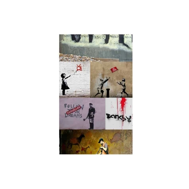 Tapeta - Banksy - kolaż - młodzieżowa