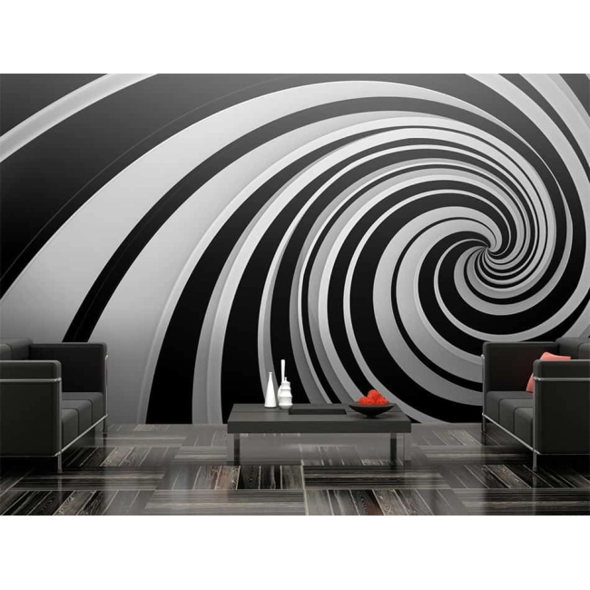 Fototapeta XXL - Black and white swirl