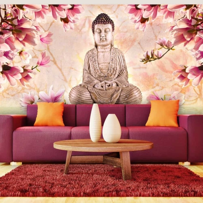 Fototapeta XXL - Budda i magnolia