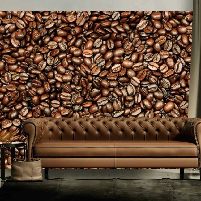 Fototapeta - ziarenka kawy na ścianie