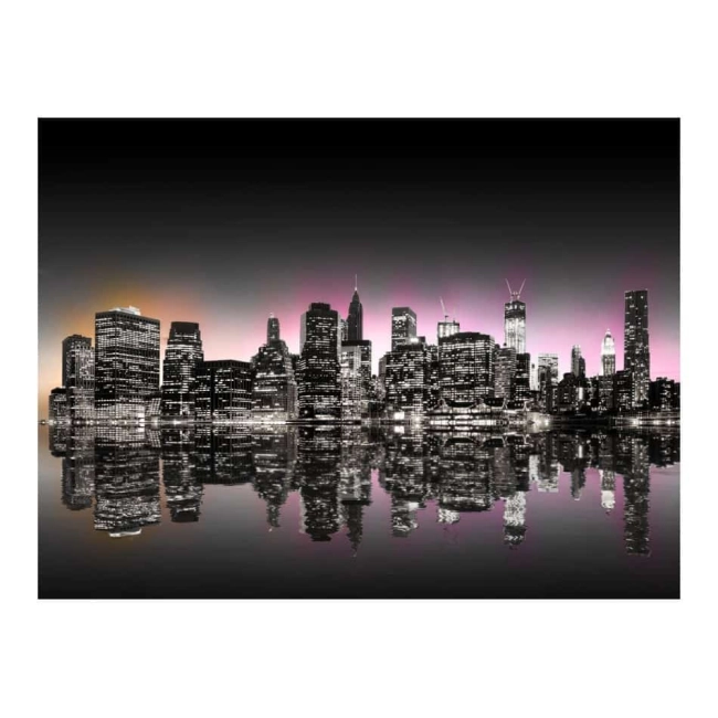 Fototapeta -fioletowe niebo nad NYC