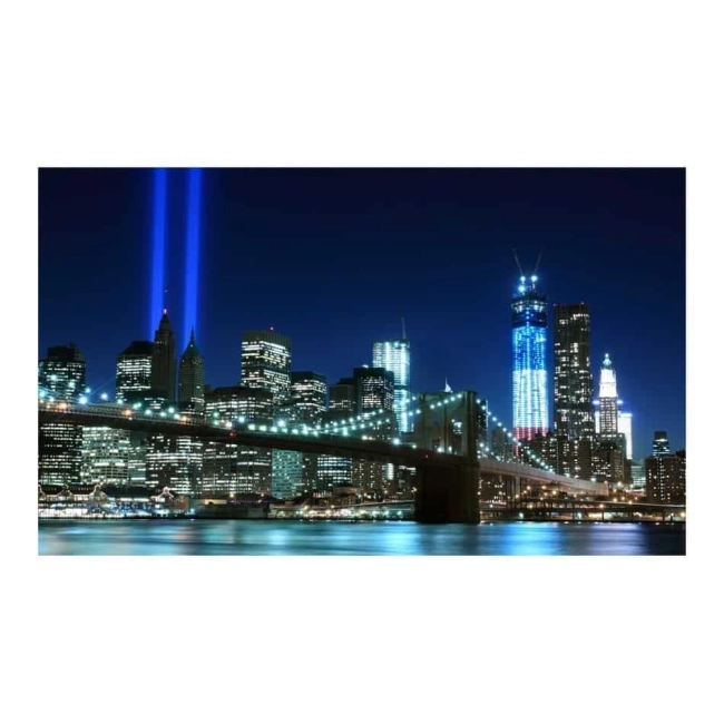 Fototapeta Niebieskie światło nad  NYC