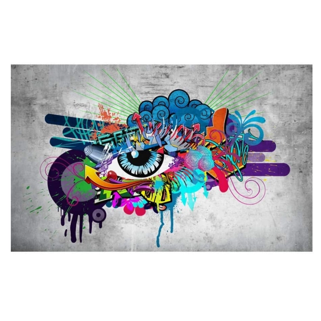 Fototapeta - Młodzieżowa Graffiti eye