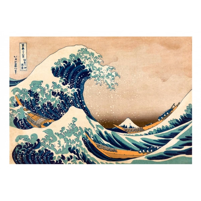 Fototapeta - Hokusai: Wielka fala w Kanagawie (Reprodukcja)