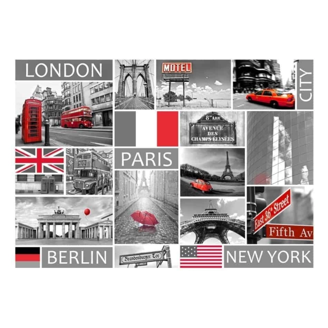 Fototapeta - London, Paris, Berlin, New York