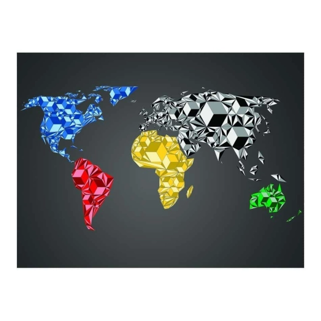 Fototapeta - Map of the World - colorful solids