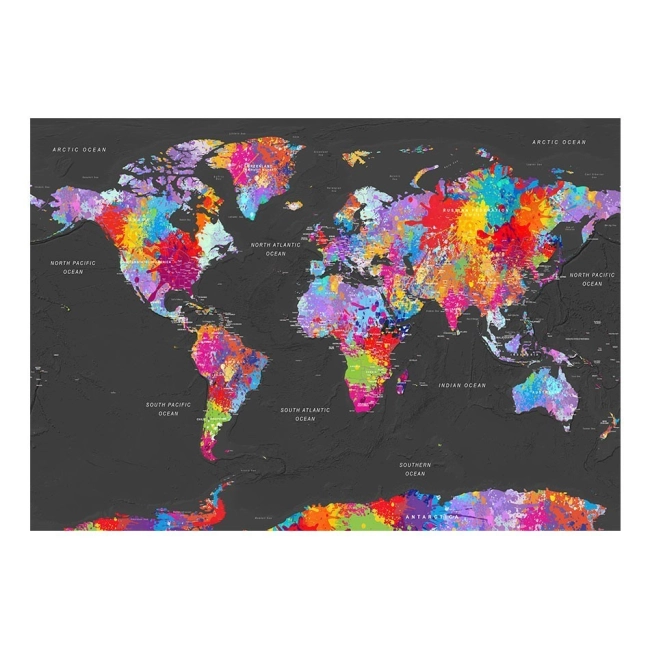 Fototapeta - Mapa świata: Synestezja