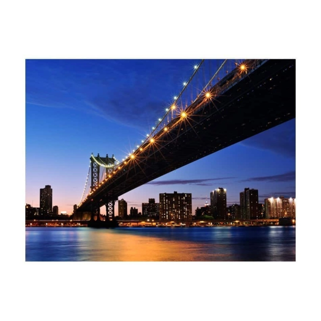 Fototapeta - Oświetlony Most Manhattan Bridge